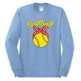 thumbnail image 2 of Wild Bobby, Cute Ribbon Bow Softball Mom Gift, Mother's Day, Men Long Sleeve Shirt, Light Blue, Small, 2 of 3