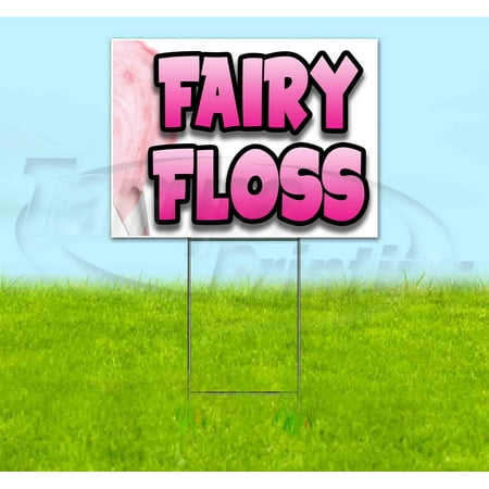 Fairy Floss (18 x 24 ) Yard Sign Includes Metal Step Stake