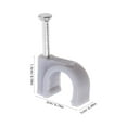 thumbnail image 2 of Masteelf 100pcs Cable Staple Extension Cord Clip Cable Wire Clip Cable Staple With Nail Clamps Half Clamp Tubing Clamps Half Clamp Fixtures Fasteners, 2 of 7