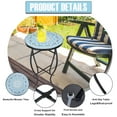 thumbnail image 7 of Outdoor Mosaic Side Table - 14'' Small Patio Outdoor Table Indoor Folding Round End Table with Plant Stand for Bistro Balcony Garden, 7 of 7