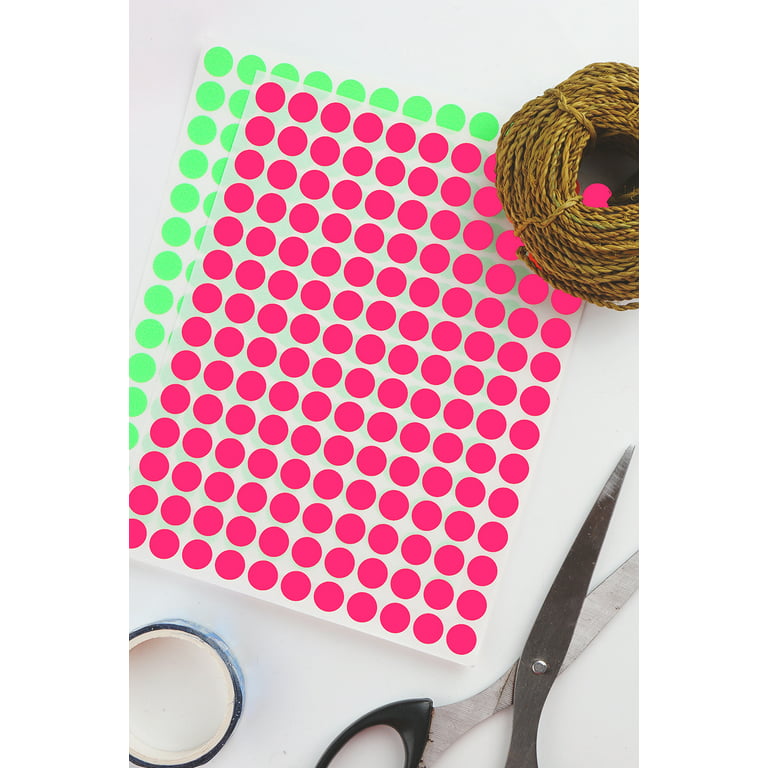 Green Dot Stickers in Various Sizes (8MM-38MM) Color-Coding Label in 15  Sheets