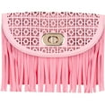 thumbnail image 2 of Women's Cute Compact Fringe Purse Shoulder Bag (Fits Cell Phones up to 6.25In x 3.1In), 2 of 6