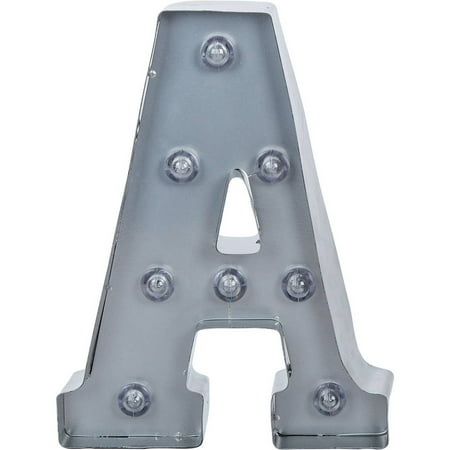 marquee metal letter silver