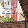 thumbnail image 5 of Outsunny 175 Gallon Outdoor Storage Box with Inner Liner, PE Rattan Wicker Deck Box with Pneumatic Bar Lift, Mixed Brown, 5 of 9