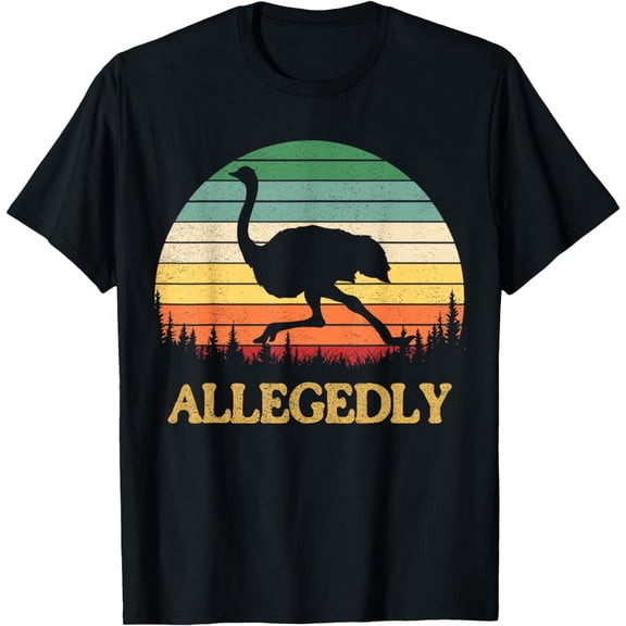 Allegedly Ostrich Shirt Vintage Retro Funny Ostrich Lover T-Shirt mens t shirt,black,women,funny,misfits,men,journey,t-shirt