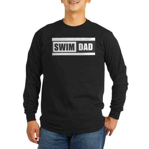 CafePress - Swim Dad Long Sleeve T Shirt - Long Sleeve Dark T-Shirt
