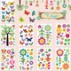 thumbnail image 2 of RV Piezas de pegatinas para ventanas de primavera y verano, 9 piezas de pegatinas para ventanas de flores, mariposas, árboles, girasoles, pegatinas decorativas para ventanas de vidrio de verano y prim, 2 of 5