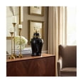 thumbnail image 2 of Polished Ceramic Jar for Living Room Decor - Elevated MetallicHome Accent for  Office Display - Decorative Flower Vase for Room, Bedroom, House, Office, and Table Styling - 24", Black & Gold, 2 of 12