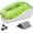 Green, variant on This electric stapler includes 2000 staples and a staple remover. It has a comfortable grip, a 25-sheet capacity, and can be powered by an AC adapter or batteries (batteries not included).