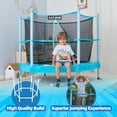 thumbnail image 2 of LeJump Indoor 60" Kids Trampoline with Basketball Hoop, 2 of 6
