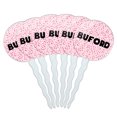 thumbnail image 1 of Buford Cupcake Picks Toppers - Set of 6 - Pink Speckles, 1 of 1