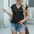 thumbnail image 5 of Luniro Women Tops Dressy Casual Shirts Cap Sleeve V Neck Business Work Blouses Trendy Clothes 2026, 5 of 10