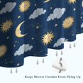 thumbnail image 6 of Dark Blue Sun Moon Cloud Star Pattern Shower Curtain 36"x72" ,Bathroom Decorative Shower Curtains Set with 12 Hooks,Modern Waterproof Washable Shower Curtain, 6 of 6
