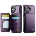 thumbnail image 1 of Funda para iPhone 17 con tarjetero, funda tipo cartera para hombre y mujer con bloqueo RFID, cierre magnético de cuero resistente a prueba de golpes para iPhone 17, 1 of 10