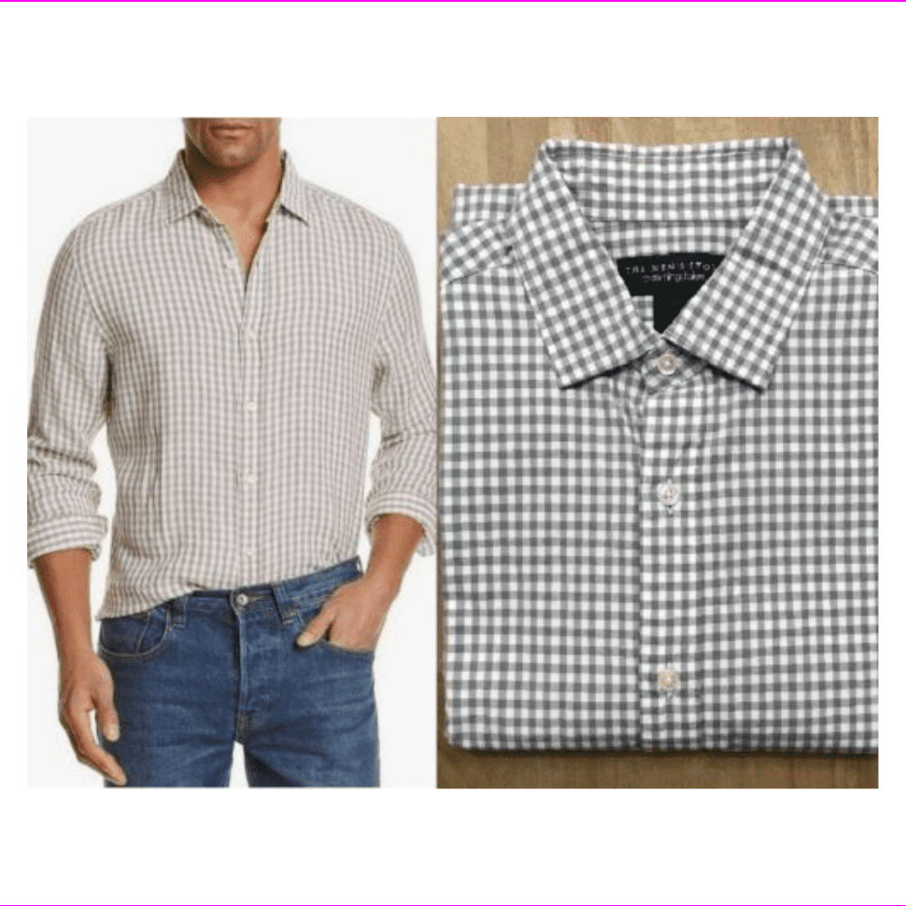 Bloomingdale's The Men's Store Slim Fit Two Tone Gingham ButtonDown