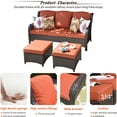 thumbnail image 3 of Ovios Outdoor Patio Furniture Set on sale 3 Pieces, Wicker Patio Sectional Furniture Set, PE Rattan Seating Group with Ottoman for Backyard, 3 of 6