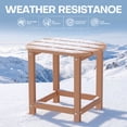 thumbnail image 6 of Cobiod 2-Pack HDPE Outdoor Side Tables for Patio, Weather-Resistant Patio Side Table, Outdoor End Table for Garden, Balcony & Living Room, Teak, 6 of 10