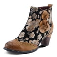 thumbnail image 2 of Spring Step L'Artiste Glynn Women's Floral Oxford Bootie - Pretty & Punk, Suede with Rainbow Stitching, 2 of 9