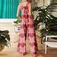 thumbnail image 4 of DGHM Womens Holiday Jumpsuits Dressy Valentines Wide Leg Adjustable Strap Graphic Sleeveless Plus Size Rompers Pink XXL, 4 of 6