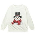 thumbnail image 4 of PMVFHDE Liquidation Chandails en Molleton Col Rond Fille Graphique Automne et Hiver Imprimé de Noël Col Rond Manches Longues Décontracté Sans Capuche Vêtements Filles, Blanc, 5-6 Ans, 4 of 4