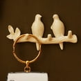 thumbnail image 6 of Birds Wall-mounted Hook Clothes Key Towels Holder Porch Living Room pearl 2 bird, 6 of 9