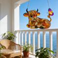 thumbnail image 6 of Highland Cow Suncatcher Ornament for Window Decor, Stained Glass Style Farm Animal Decor, Decorative Hanging Ornaments, 2D Flat Suncatchers for Home Garden Decorations, 6 of 6