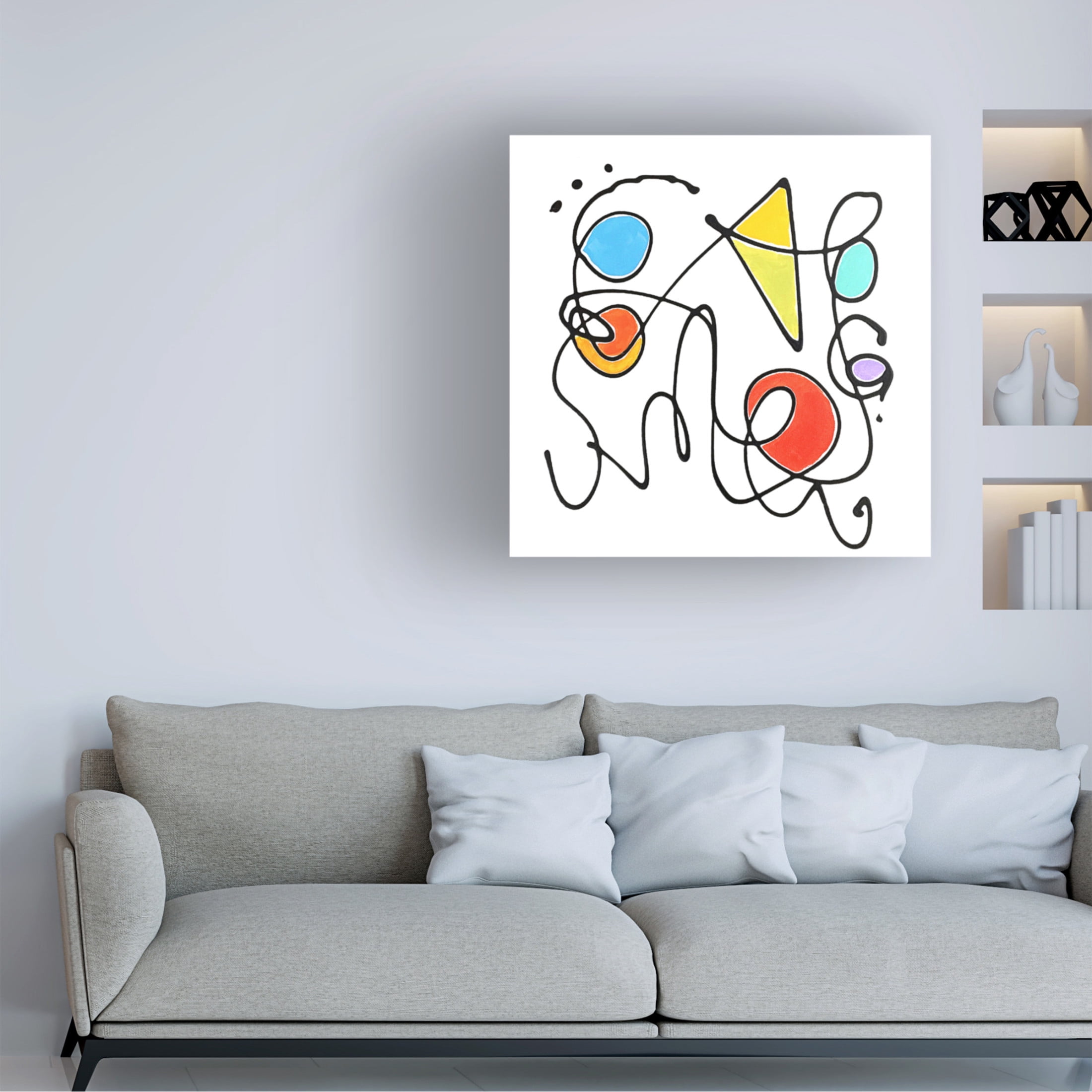 Canvas Wall Art - Sharon Pierce McCullough 'Be Happy' Wall Art for Living Room, Bedroom, or Office Décor by Trademark Fine Art - 14 x 14 Inches