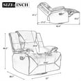 thumbnail image 2 of Home Theater Seating, 360° Swivel Manual Recliner with a LED Light Strip, Movie Theater Recliner for Living Room/Bedroom, 2 of 9