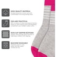 thumbnail image 3 of Rising Star Toddler Socks, Baby Girl Socks, 12 Pack – Soft & Breathable Crew Baby Socks Girl, Pink & Gray, 3 of 3