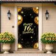thumbnail image 5 of LUUFILx Happy 30th Birthday Banner Decorative Backdrop Party Supplies Gold Balloons Photography Props Celebration Background Decors Birthday Party, 5 of 8