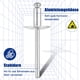 thumbnail image 4 of Bearachild 50x Remaches de brida de aluminio de amplia gama para conexiones duraderas Remache ciego de fijación rápida y sencilla Almacenamiento y organización del hogar, 4 of 6