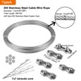 thumbnail image 2 of 16ft Wire Rope 304 Stainless Steel Cable 5/128inch Wire Rope with M2 Duplex Clip Perfect for Outdoor Hanging, Clothes Line Wires, Garden Fence, 2 of 6