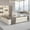 Smoked Oak & Cream White, Right Return, variant on Luxury Modern Alternative L-Shaped Ergonomic Executive Desk With Integrated Storage & Power Management (Smoked Oak & Cream White, Left Return)