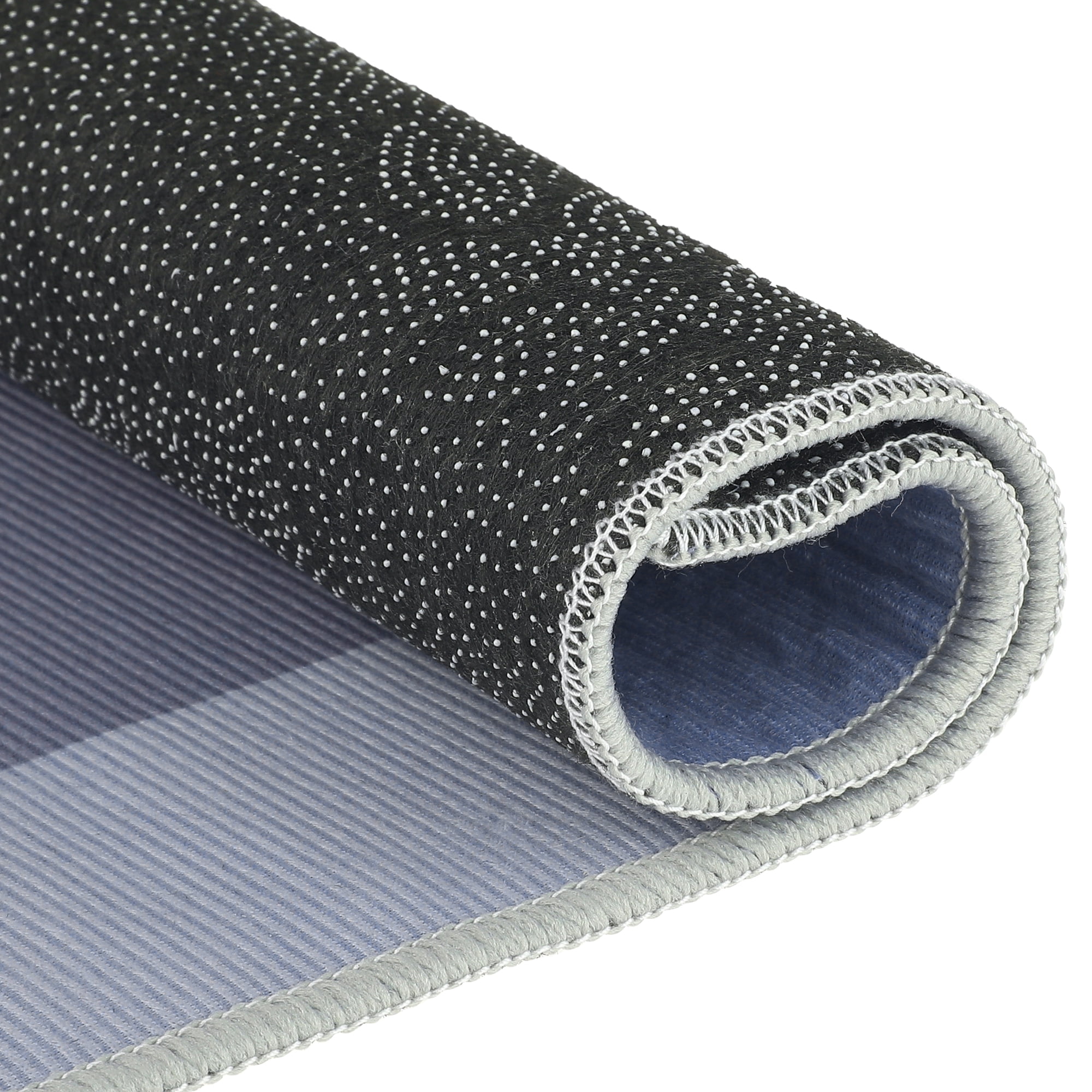 Unique Bargains Pieces Geometric Kitchen Rug for Kitchen Floor (2 Count) Blue-1 20"x32"+20"x63"