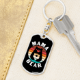 thumbnail image 6 of Bear Mama Mom Stainless Steel or 18k Gold Premium Swivel Dog Tag Keychain, 6 of 16