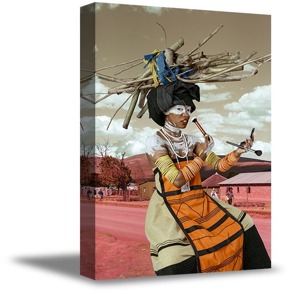 Awkward Styles African Woman Canvas Folk Canvas Painting for Office New African Collection Modern Artwork for Kitchen African Woman Portrait Beautiful Africans African Woman Canvas Printed Portrait