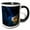 Black/White, variant on 3drose, Bubbling Water of a Forest Brook. Small Waterfall Digital Painting, 15oz Two-tone Red Mug