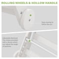 thumbnail image 2 of FUNDAZE Adjustable Wheeled HDPE Plastic Outdoor Patio Lounge Chair W/ Cup Holder,78.3"x25.1"x16.3", White, 2 of 5
