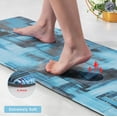 thumbnail image 3 of Kitchen Mats for Floor, Anti Fatigue Mats for Kitchen Floor Mat Cushioned, Blue Kitchen Mat 2 PCS, Kitchen Rugs and Mats Non Skid Waterproof, Abstract Art Painting Kitchen Decor, 3 of 5