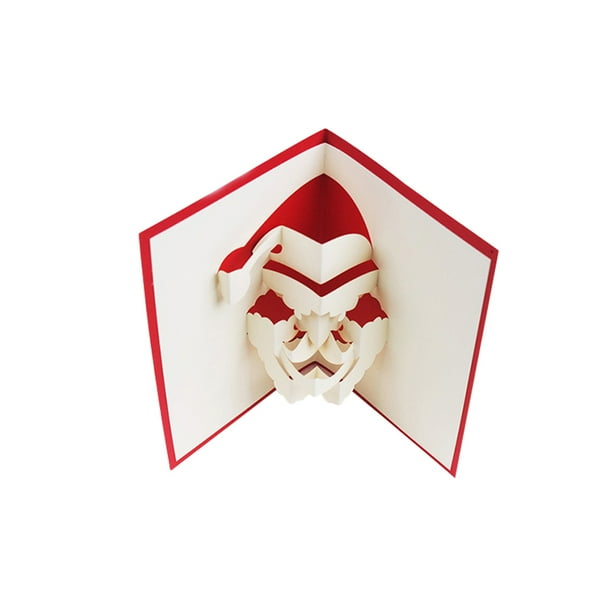 3d Innovative Christmas Card Three Dimensional Hollow Christmas Card Paper Sculpture Handmade Christmas Greeting Card Home Decoration Santa Claus Bell Series Walmart Com Walmart Com