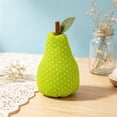 thumbnail image 4 of 3 Pack Vintage Fabric Pear Decor Set, Stuffed Artificial Fruit Ornament, Soft Faux Fruit Figurine for Table Tray Shelf Centerpiece, Rustic Home Styling Decor for Kitchen Dining Living Room, 4 of 6