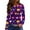 Dark Purple #038, variant on Valentine Day Shirts Womens Love Heart Print Long Sleeve Plus Size Tops Crew Neck Casual Summer T Shirts Wine M