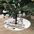 thumbnail image 2 of FMSHPON Merry Christmas Typography Xmas Christmas Tree Skirt Stand Mat for Holiday Party Decoration Indoor Outdoor 48 inches, 2 of 3