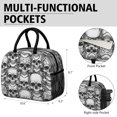 thumbnail image 6 of Skull Gothic Pattern Insulated Leakproof Lunch Box for Work, Lunch Bag for Women Men, Loncheras Para Mujer for Beach Travel Picnic Camping, 6 of 6