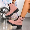 thumbnail image 4 of JUSLIO Winter Boots for Women,Platform Boots Solid Color Mid Calf Boots Fashion Casual Comfort Round Toe Plus Size Boots, 4 of 9