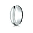 thumbnail image 2 of 18k Gold 6mm Slightly Domed Standard Comfort-fit Wedding Band / Ring with Double Milgrain, 2 of 9