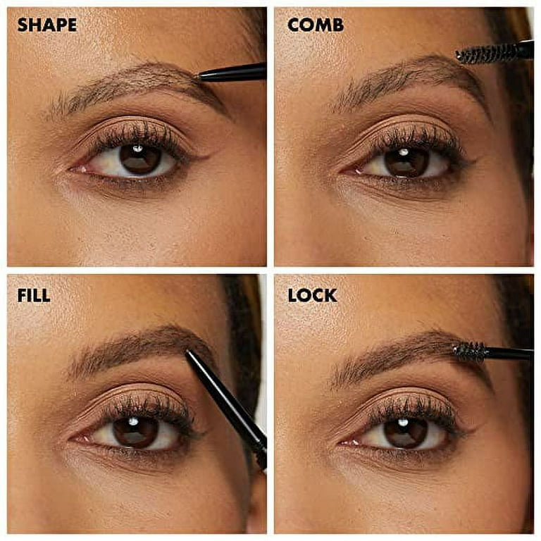 NYX PROFESSIONAL (Ash Brow 2-Pack Pencil (Clear), MAKEUP Glue Brow Micro + Brown)
