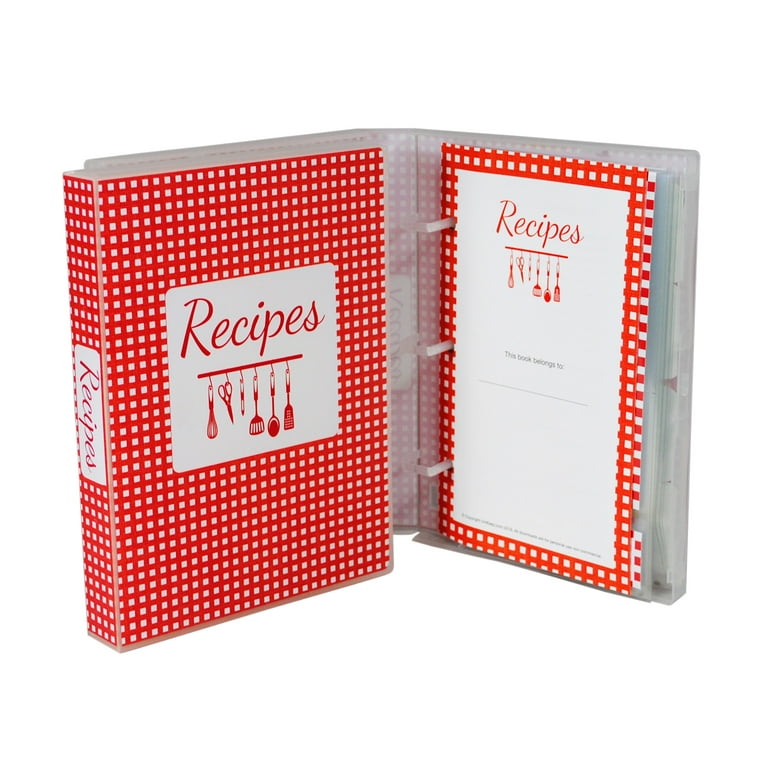 5x7 Recipe Card Sleeves for 3-Ring Binder