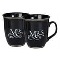thumbnail image 2 of Mr And Mrs Happily Ever After Black 16 Ounce Ceramic Stoneware Coffee Mug Set, 2 of 3