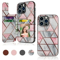 Takfox For Apple iPhone 14/14 Pro/14 Plus/14 Pro Max Wallet Case,With Card Slots Holder PU Leather Folio Flip Snap Closure Kickstand TPU Frame Bumper Cover,Rose Gold Marble